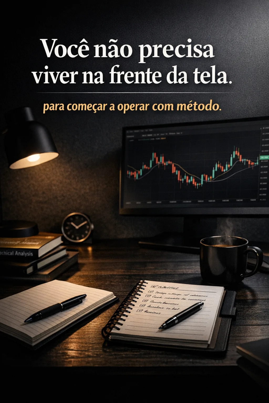 Você não precisa viver na frente da tela para começar a operar com método.